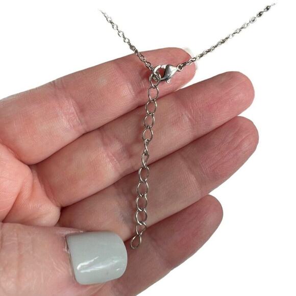 Swarovski Large Clear Round Crystal Pendant On Silver Chain Necklace - Picture 14 of 16